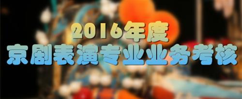 大鸡巴爆操骚逼国家京剧院2016年度京剧表演专业业务考...